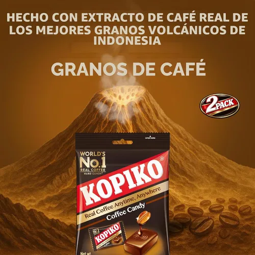 Vista 6 de Kopiko Caramelo de café – Caramelo duro de Indonesia con extracto de café real – Un impulso satisfactorio para la energía sobre la marcha