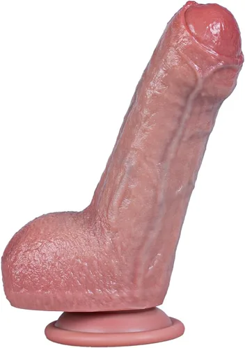 Consolador de Prepucio Real Enorme Reproduction de 5.9", Pene Grueso Monstruoso, Juguetes Sexuales de Silicona Suave Realista con Ventosa Fuerte