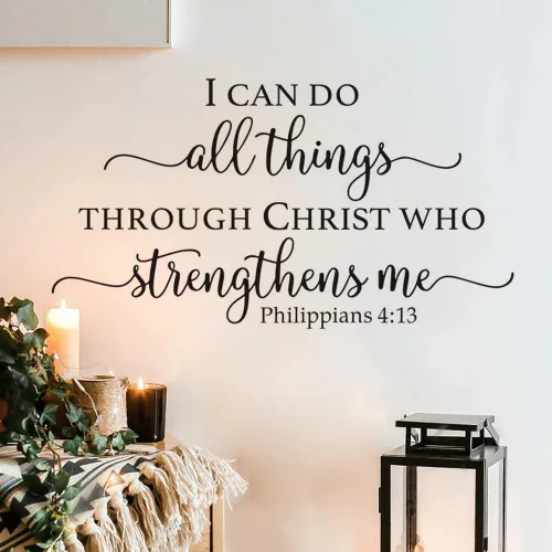 Vista 7 de 12 calcomanías de pared inspiradoras, calcomanías de pared de la Biblia, calcomanías motivacionales para dormitorio, sala de estar, decoración de 12