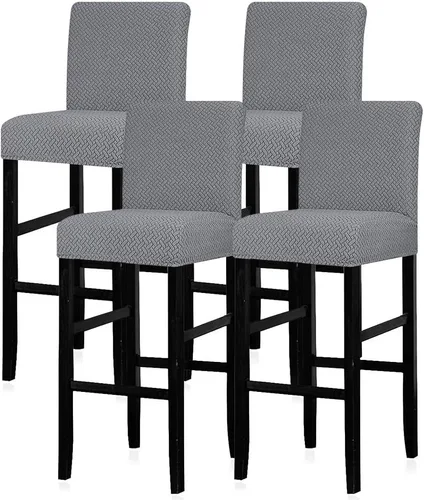 Vista 12 de Lellen - Fundas para taburete de bar de jacquard, fundas para silla de taburete de bar, fundas para silla de bar, fundas para taburete de bar