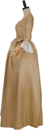 Vista 4 de Vestido de disfraz musical de Hamilton Elizabeth Schuyler Angelica Peggy para mujer