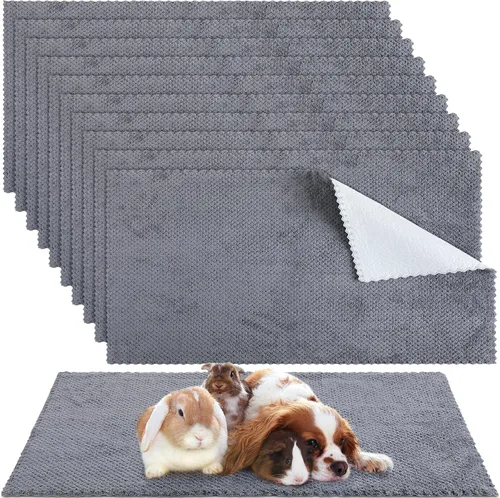 Vista 13 de Vitalcozy 10 piezas de forro lavable para jaula de conejillo de indias, ropa de cama para ratas para cobayas, control absorbente, almohadillas