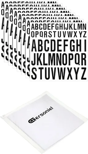 Vista 7 de Gersoniel 8 hojas de calcomanías de vinilo del alfabeto, impermeables, autoadhesivas, letras para pósteres, tablones de anuncios, buzón de correo