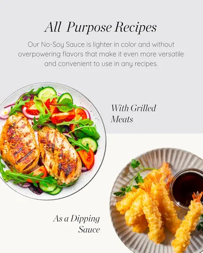 Vista 4 de SEMPIO Salsa sin soya: alternativa a la salsa de soja multiusos, condimento multiusos hecho con guisantes y proteína de guisantes en lugar de soja