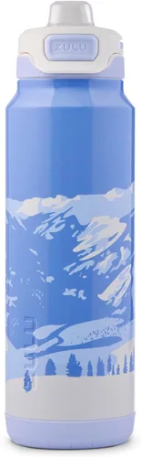 Vista 20 de ZULU Powerfill Pro Botella de agua de acero inoxidable de 24 onzas con tapa de llenado rápido, metal aislado al vacío de triple pared, tapa