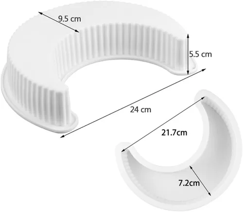 Vista 2 de EchoDone Molde de silicona con forma de luna creciente para tartas, sonata a la luz de la luna, mousse para pasteles, pan, pizza, horno, utensilios