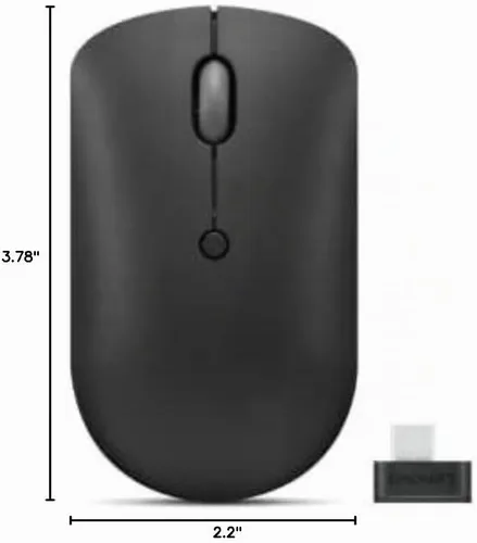 Vista 2 de Lenovo Ratón inalámbrico compacto 400 USB-C, color negro