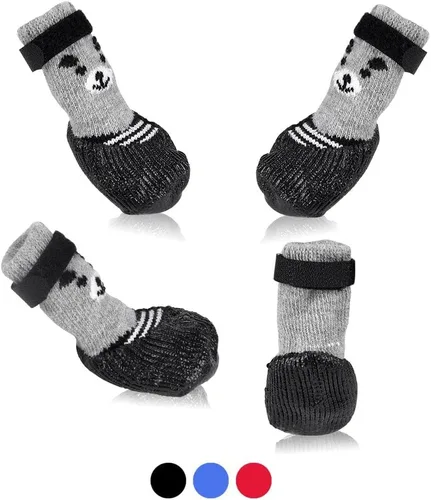 Vista 7 de Zapatos calcetines para perro y gato, con suela ajustable, impermeable, transpirable y antideslizante, para todo tipo de clima, protege las patas