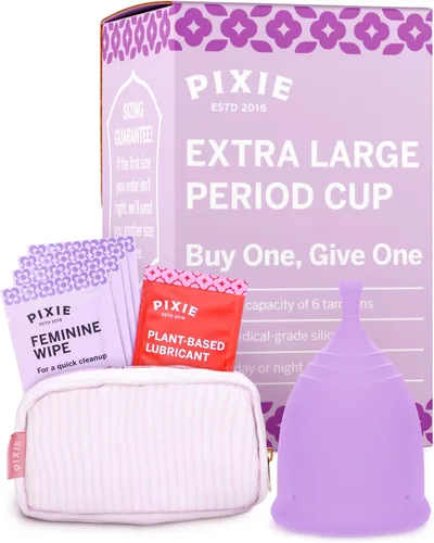 Vista 13 de Copa menstrual de Pixie - Sin metales ni toxinas - Clasificada como la más suave y reutilizable - Uso de 12 horas - 100% de silicona de grado médico
