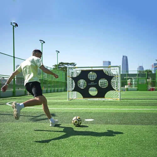 Vista 6 de PodiuMax Soccer Net, with 10 Highlighted Scoring Zones, Portable Soccer Field Equipment, Backyard Shooting Training Football Goal Net