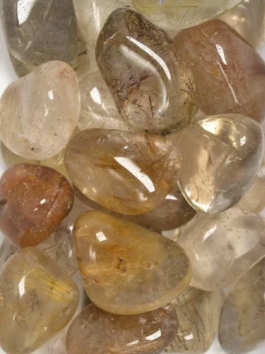 Vista 2 de Pachamama Essentials Cuarzo rutilado - Piedra curativa - Cristal curativo 0.787-0.984 in (1)