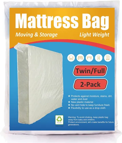 Vista 9 de ComfortHome Bolsa de colchón para mudanza y almacenamiento, se adapta a colchones de tamaño Queen y King, paquete de 1