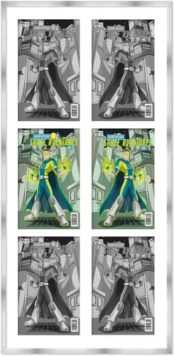 Vista 28 de Marco de cómic negro mate Para cómics publicados entre 1971 y 1985 (marco de madera maciza de cómic de la edad dorada), hecho para exhibir 1 cómic