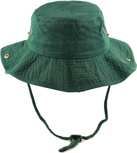 Vista 7 de The Hat Depot - Sombrero de safari, de algodón lavado a la piedra, de ala ancha, plegable, doble cara y sombrero de pesca