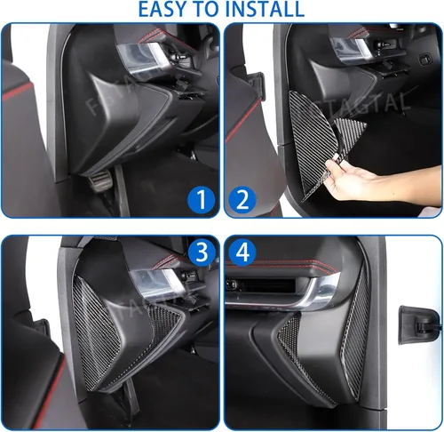 Vista 6 de Cubierta protectora de panel de golpes de fibra de carbono suave para puerta lateral, ajuste para Chevrolet Corvette C8 Stingray 2020-2024, tira