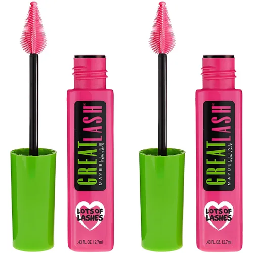 Vista 8 de Máscara lavable para pestañas Lots of Lashes de Maybelline New York, 0.43 onzas líquidas, Blackest Black