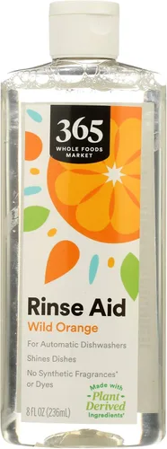 365 por Whole Foods Market, abrillantador para lavavajillas automáticos, aroma a naranja salvaje, 8 fl oz