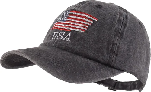 Vista 2 de LANGZHEN American Flag Hats for Men and Women USA Flag Baseball Cap Adjustable Outdoors Trucker Snapback Hat