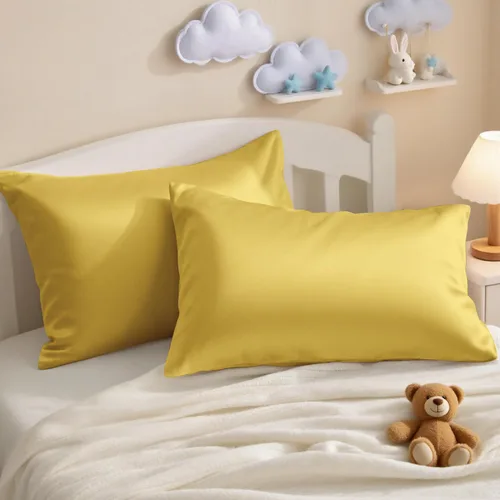 Vista 14 de NTBAY Juego de 2 fundas de almohada de algodón egipcio para niños pequeños, fundas de almohada de viaje de algodón de 500 hilos de 13 x 18 pulgadas