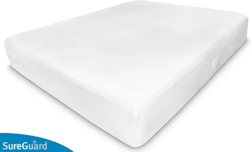 Vista 3 de Funda SureGuard Mattress Encasement de seis lados con cremallera, 100% impermeable, hipoalergénica