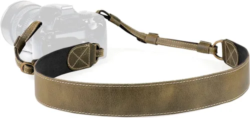 Vista 17 de MegaGear SLR, Correa de Cuero Genuino para Hombro o Cuello de la Serie Sierra para Cámara DSLR, Negro