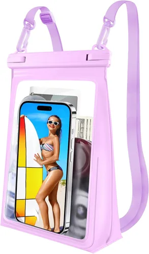 Vista 19 de Bolsa impermeable flotante para teléfono, [espacio expandible] IPX8 Bolsa seca impermeable para iPhone 16 15 14 13 Pro Max Samsung S25 S24 S23