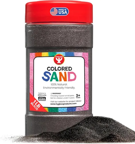 Vista 31 de Hygloss Products - Arena de juego de colores , balde de arena de manualidades colorido, 1 libra, arcoíris brillante