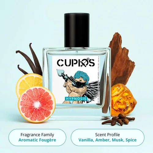 Vista 5 de Cupids Original Hypnosis 2.0 Eau de Parfum, Colonia de Feromonas para Hombre – Fragancia Fresca de Larga Duración, 50ml