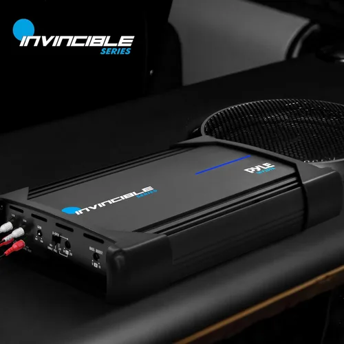 Vista 6 de Pyle Amplificador MOSFET de 2 canales de 2000W máximo, amplificador de audio para automóvil Serie Invencible con Clase AB de alta corriente, filtro
