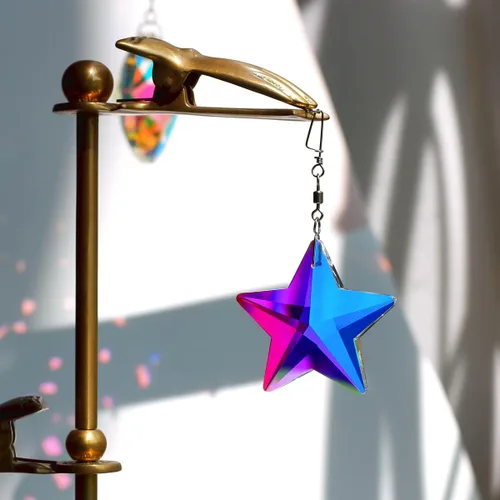 Vista 3 de Atrapasoles de prisma de cristal para la decoración del hogar de la ventana, 3 piezas colgante de ornamento, 1.772 in Rainbow Maker AB