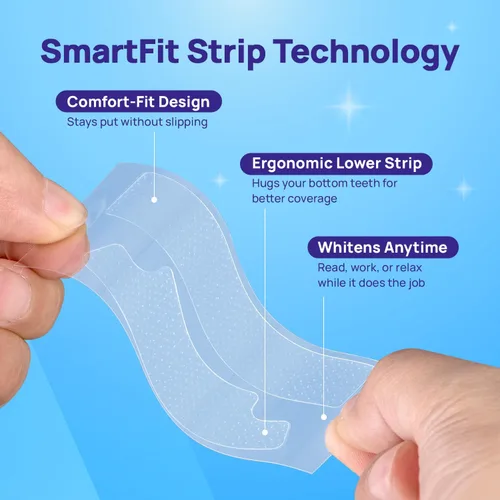 Vista 5 de Whitebite Pro Tiras blanqueadoras dentales con peróxido de hidrógeno, grado dentista, seguras para esmalte, antideslizantes, elimina manchas
