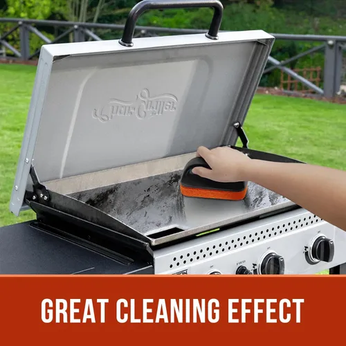 Vista 3 de Kit de limpieza de parrilla de 6 piezas para Blackstone, kit de limpieza de parrilla plana antiarañazos para cocina, 5 almohadillas de limpieza y 1