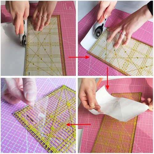 Vista 2 de HONEYSEW Rollo de agarre antideslizante para plantillas de reglas de acolchado (1)