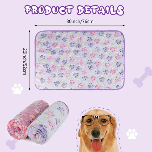 Vista 2 de YUEPET Mantas impermeables para perros, paquete de 2 mantas lavables para perros para la cama, sofá, protector de forro polar de franela