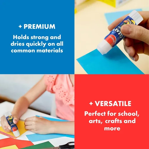 Vista 6 de Maped Essentials - Barras de pegamento transparente, paquete de 24, tubos de 0.28 onzas, sujeción premium, secado transparente, ideal