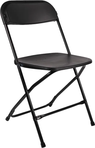 Vista 5 de BTEXPERT Juego de mesa plegable de 5 piezas, portátil y silla, mesa cuadrada de plástico de granito blanco de 34 pulgadas, 4 sillas negras