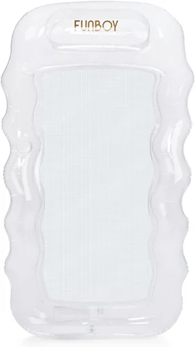 Vista 12 de FUNBOY Clear Inflatable Mesh Pool Lounger Mesh Water Hammock with Built-in Pillow 70" Pool Hammock Float for Adults Swimming Pool Accessories &