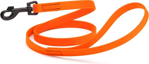 Vista 29 de Dogline Biothane - Correa impermeable para perro, correa de nailon con revestimiento fuerte, con herrajes negros, a prueba de olores, fácil