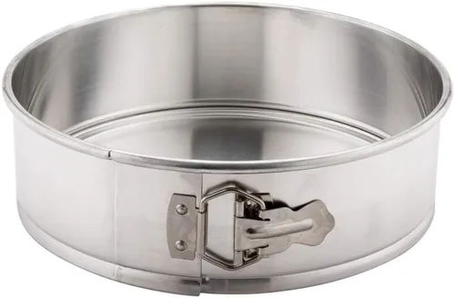 Vista 2 de Restaurantware Met Lux - Molde redondo para tartas de 9 pulgadas, 1 molde desmontable – pestillo de liberación inferior extraíble, bandeja