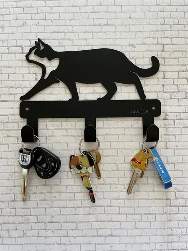 Vista 4 de Fulgor Gancho de pared de metal para decoración de cachorro, perro y gato (gato grande)