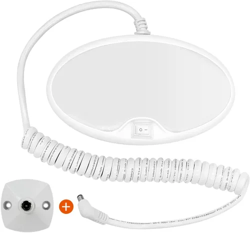 Vista 14 de Dream Lighting luz LED para interior de RV de 12 V con interruptor, luz de techo de 15,2 cm ovalada, 4,5 W, 3500 K, iluminación blanca suave