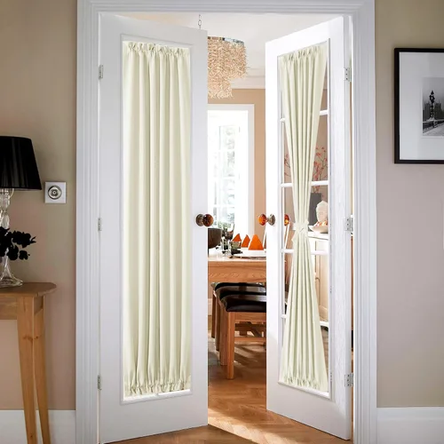 Vista 31 de XWZO - Cortinas para puerta con cortinero, cortinas blackout térmicas y oscurecedoras para puerta francesa, cortinas para ventana de la cocina, 12 x