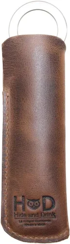 Vista 6 de Hide & Drink, Estuche de peine rústico (peine no incluido), funda protectora, funda elegante, cuidado personal, accesorios de peluquería, cuero