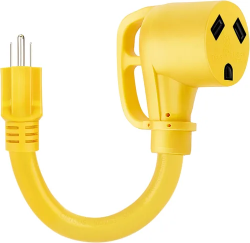Vista 12 de Kohree Adaptador RV de 30 amperios a 110 voltios con protector de sobretensiones de 8000 julios, NEMA 5-15P a NEMA TT-30R 30 Amp a 15 Amp RV Cable