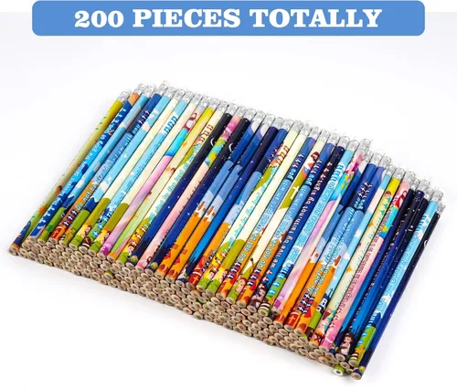 Vista 2 de 200 Versículos Bíblicos Inspiradores Lápices de Escritura con Cruz Hueca para Escuela e Iglesia