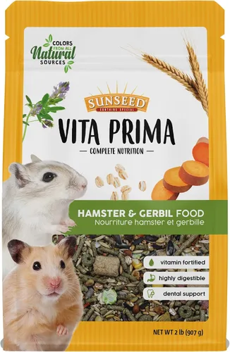 Vitakraft Sunseed Vita Prima - Bolsa de comida para hámster y jerbo de 2