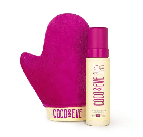 Vista 9 de Coco & Eva Self Tanner Mousse Kit – Mousse de bronceado natural sin sol (oscura) Loción autobronceadora instantánea con bronceador y aplicador