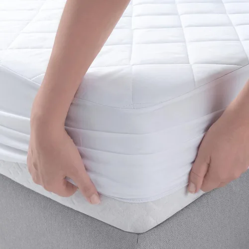 Vista 7 de YATAS BEDDING Perle - Protector de colchón acolchado, lavable a máquina y de fácil cuidado, protección y comodidad superiores, parte superior