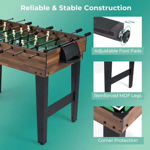 Vista 9 de Giantex 10-in-1 Multi Game Table, Combo Game Table Set w/Hockey, Foosball Pool Ping-Pong Chess Cards Checkers Bowling, Shuffleboard, Backgammon
