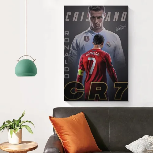 Vista 4 de fhzang Póster de Cristiano Ronaldo 1 póster de lienzo sin marco: 30 x 45 cm (12 x 18 pulgadas)